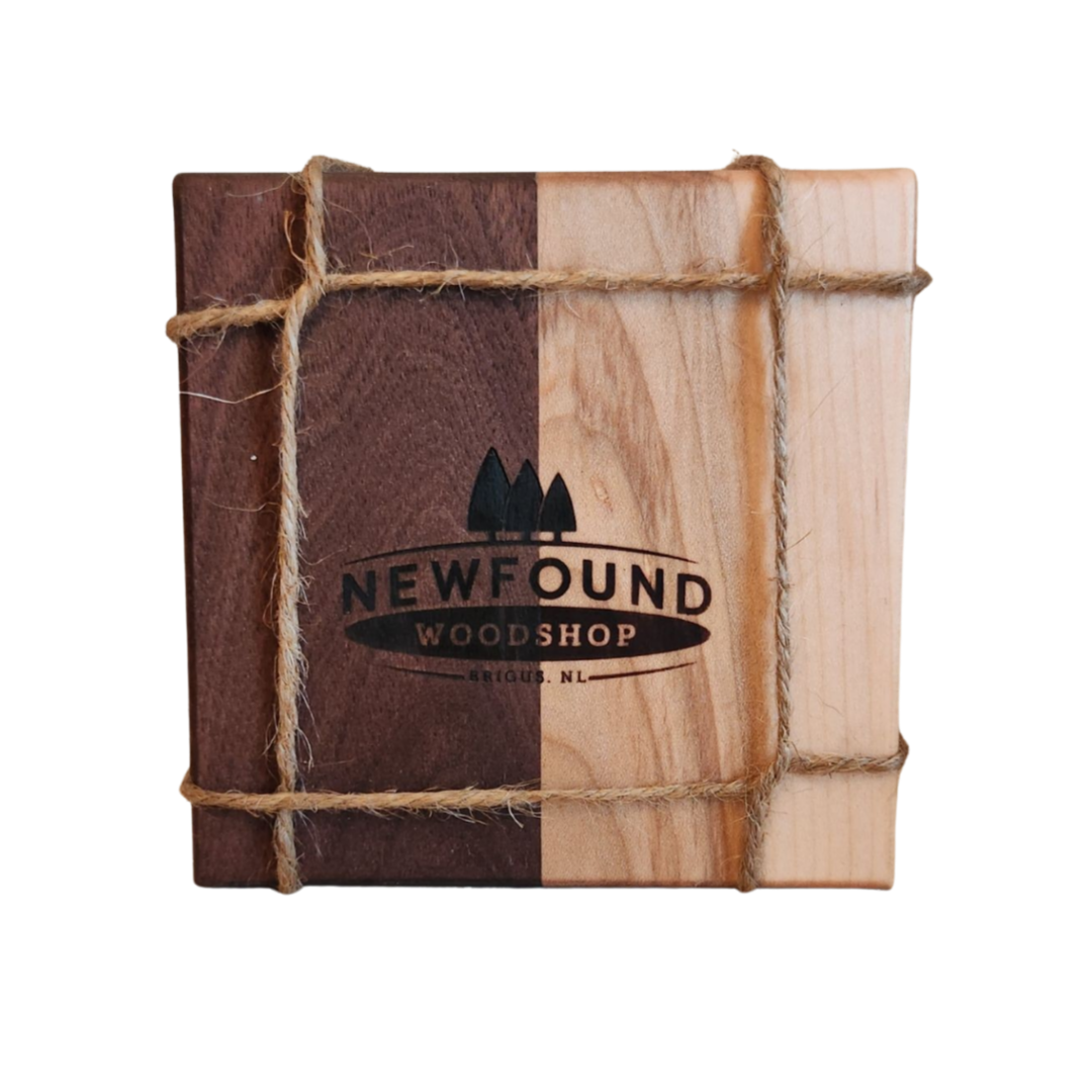 Wooden Coasters, Set of 4.